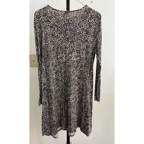 EUC Old Navy Leopard Print Long Sleeve Dress - Picture 2 of 7